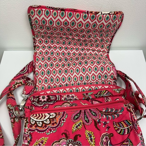 Vera Bradley Pink Paisley Cross Body Purse - Picture 3 of 11